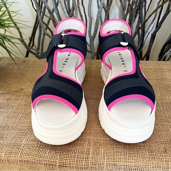 Joshua Sanders Fuxia Spice Scuba Pink Platform Sandals - Picture 5 of 15